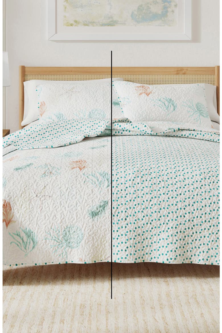 Coastal Theme Quilt Set, Alternate, color, CORAL REEF