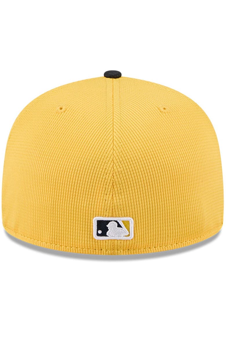 Men's New Era Yellow/Black Minnesota Twins City Connect Batting Practice 59FIFTY Fitted Hat, Alternate, color, Gold