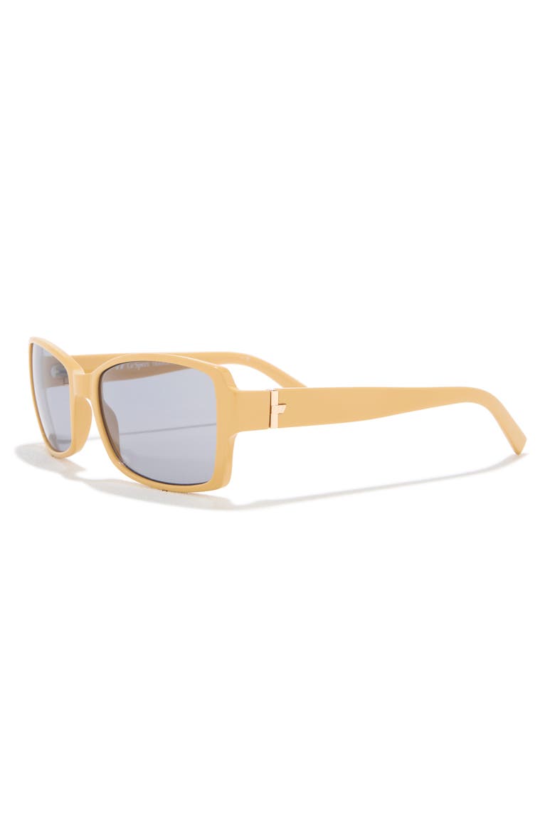 Trance 56mm Rectangular Sunglasses, Alternate, color, MUSTARD PUTTY