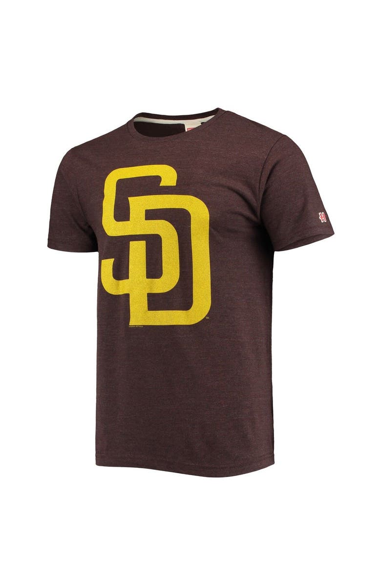 Homage Men's Homage Brown San Diego Padres Hand Drawn Logo Tri-Blend T-Shirt, Alternate, color, Brown
