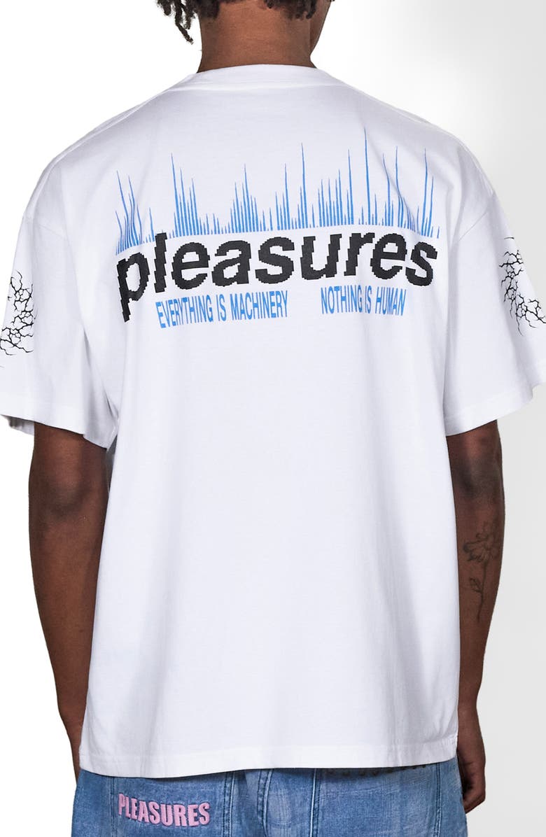 PLEASURES Rotation Cotton Graphic T-Shirt, Alternate, color, White