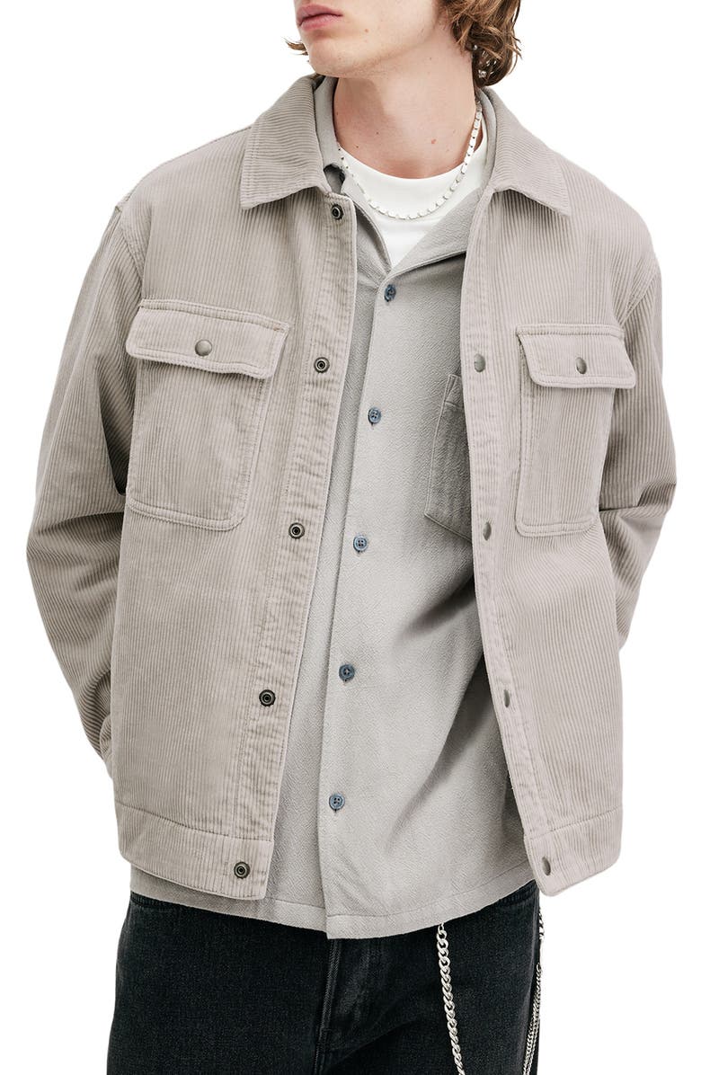 AllSaints Castleford Corduroy Overshirt, Main, color,