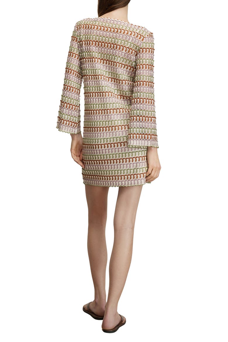 Novien Embroidered Long Sleeve Minidress, Alternate, color, DEEP OCHRE DOVE MULTI