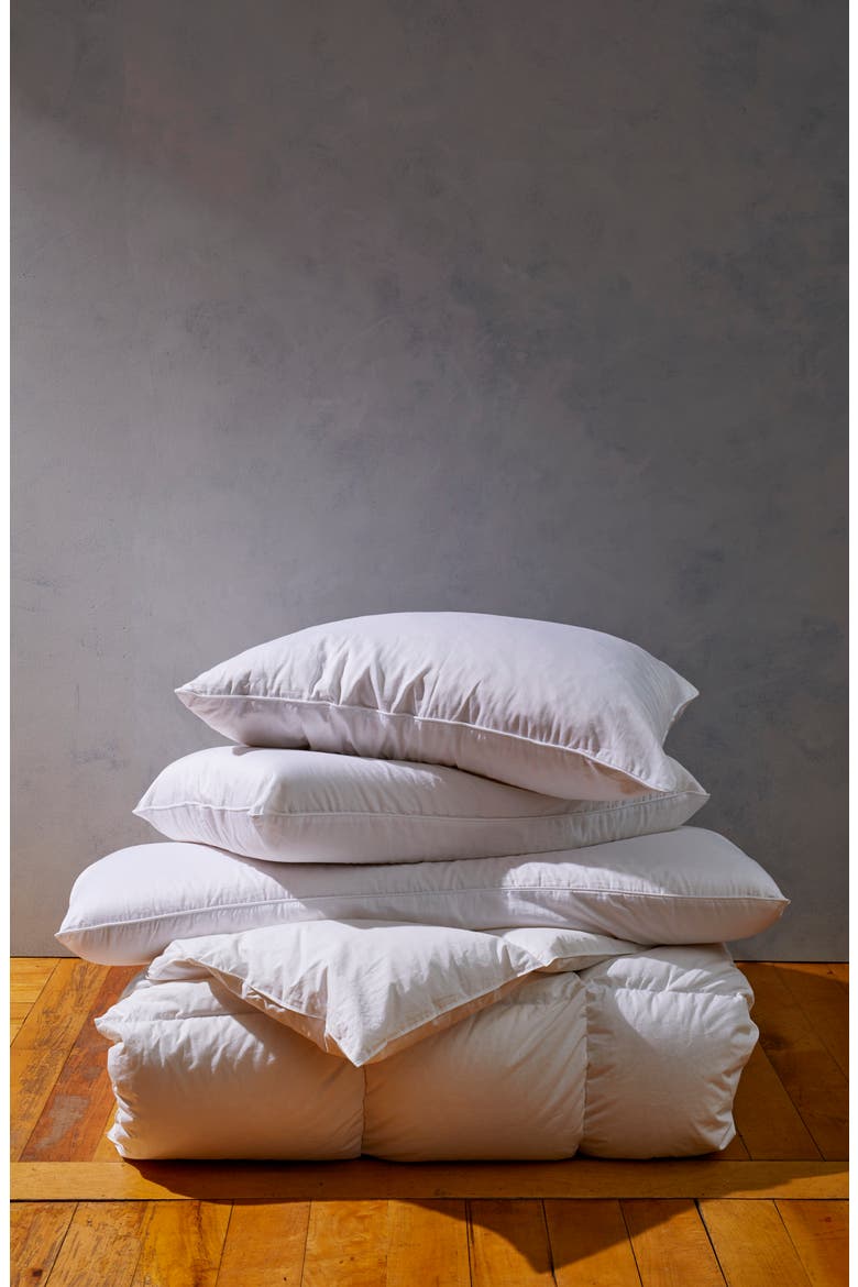 Down Alternative Shredded Organic Latex Pillow, Alternate, color, ALPINE WHITE