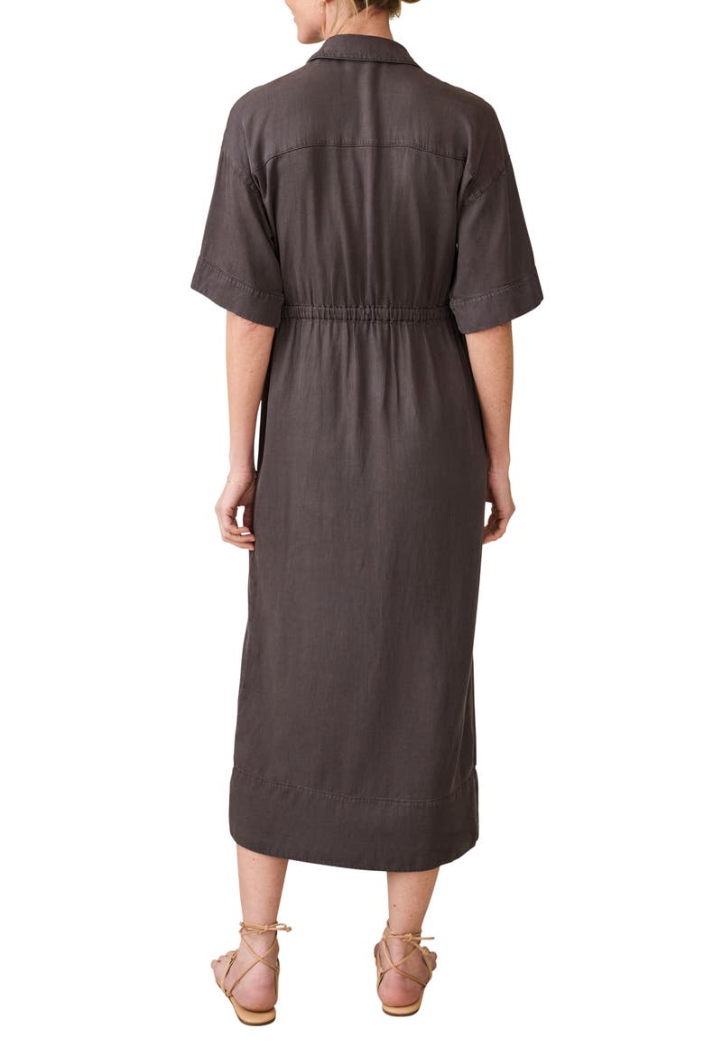 Topanga Midi Shirtdress, Alternate, color, WASHED BLACK