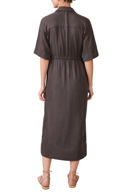 Faherty Topanga Midi Shirtdress In Brown