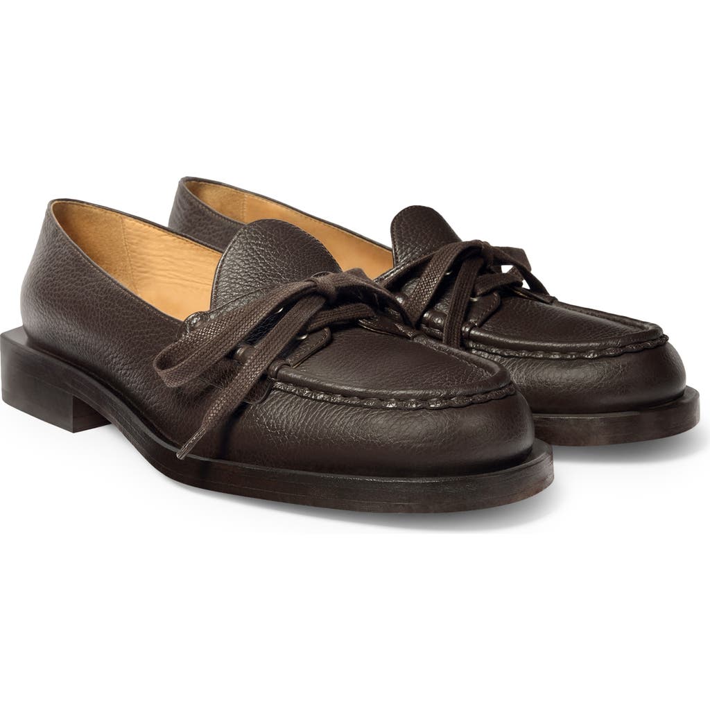 Jacquemus Les Mocassins Marino Boat Shoe In Brown