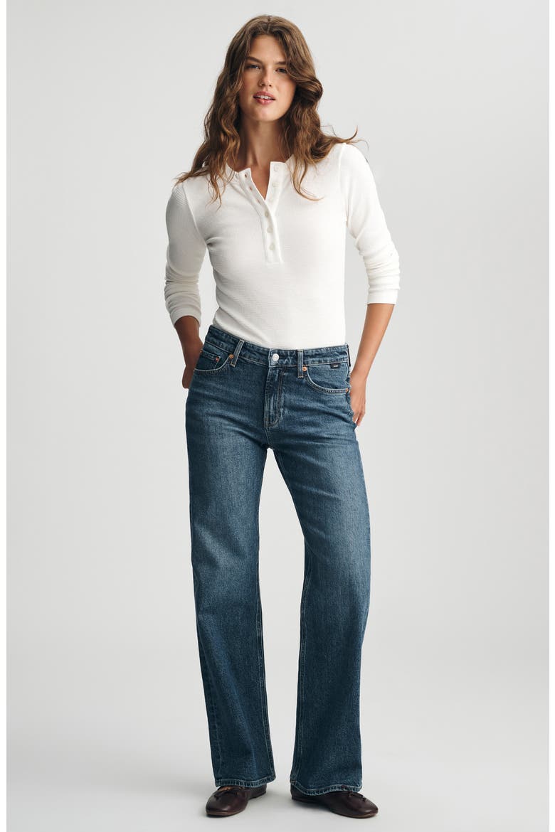 Taylor High Waist Wide Leg Jeans, Alternate, color, DARK BRUSHED CLASSIC
