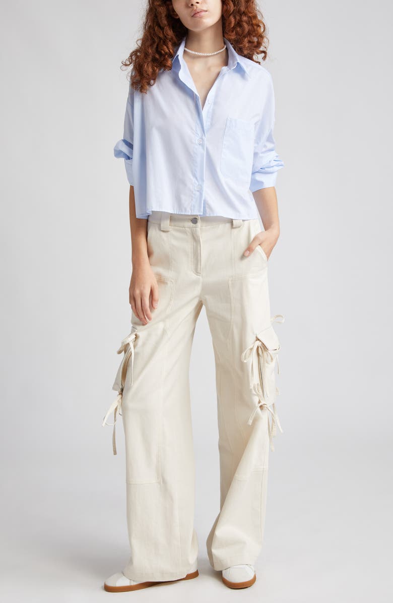 TWP Cody Wide Leg Cargo Pants, Main, color, Winter White