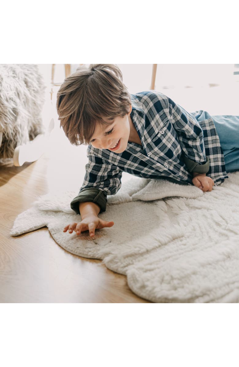 Lorena Canals Woolable rug Pink Nose Sheep, Alternate, color, White