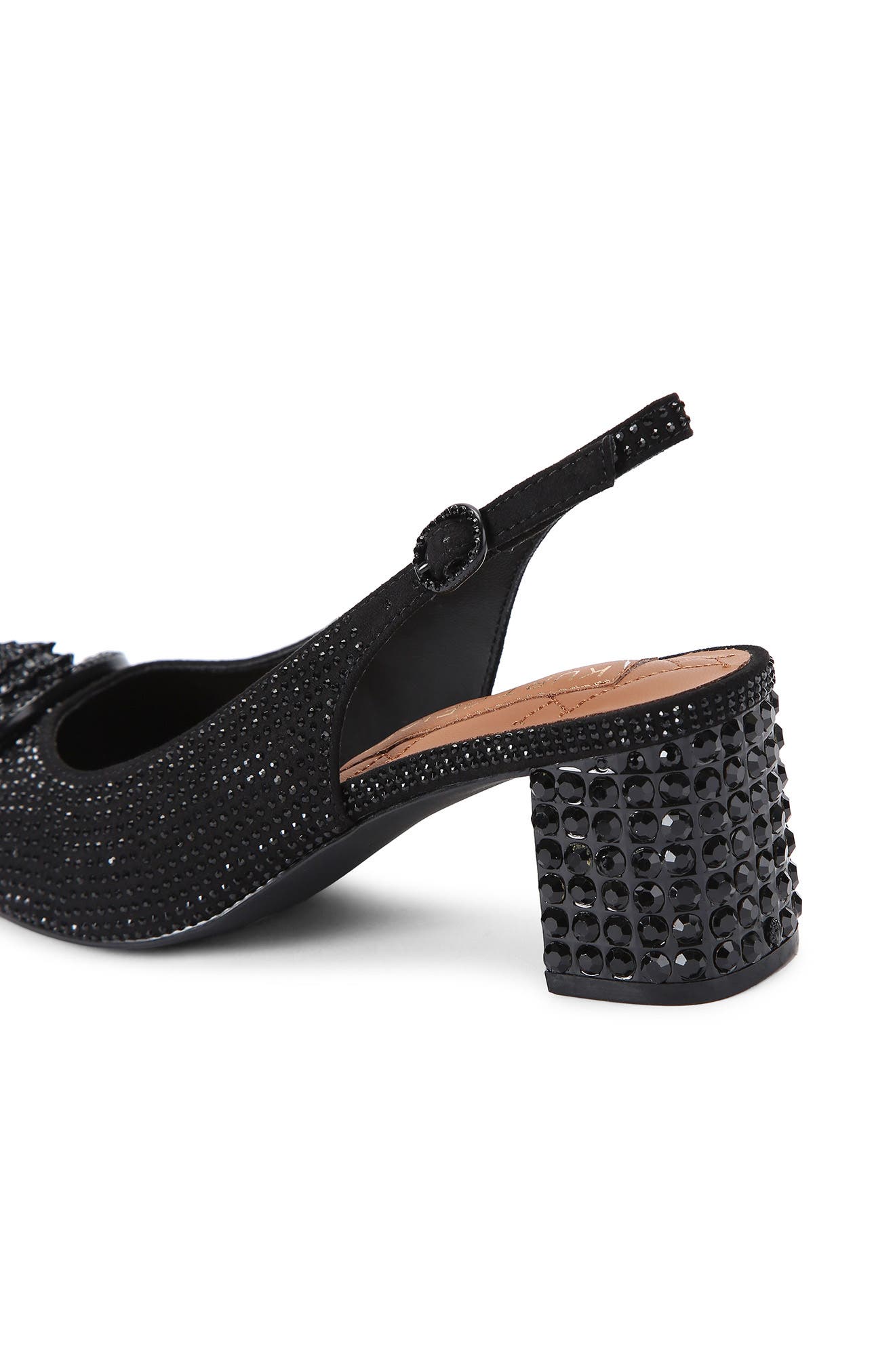 Chelsea Eagle Slingback Pump, Alternate, color, BLACK