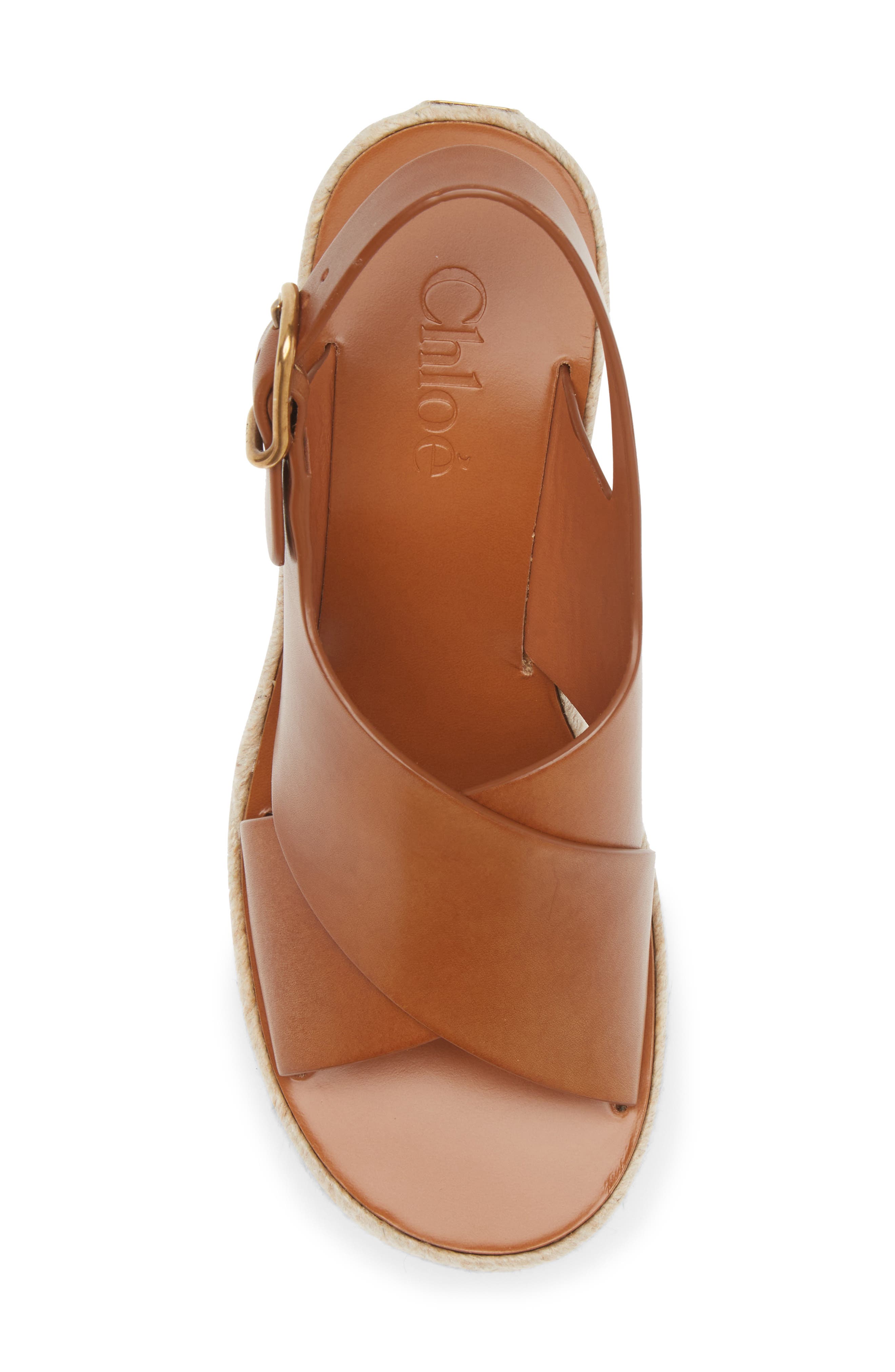 Pary Espadrille Wedge Slingback Sandal, Alternate, color, GINGER BROWN