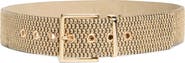 Steve Madden Wide Straw Belt