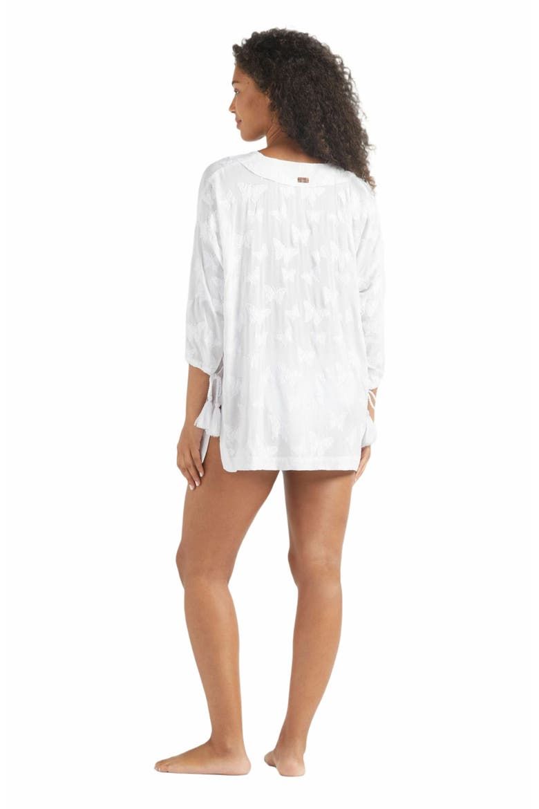 Women's Disco Butterflies Rayon Dress, Alternate, color, BLANC