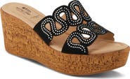 Spring Step Steamy Crystal Embellished Wedge Sandal