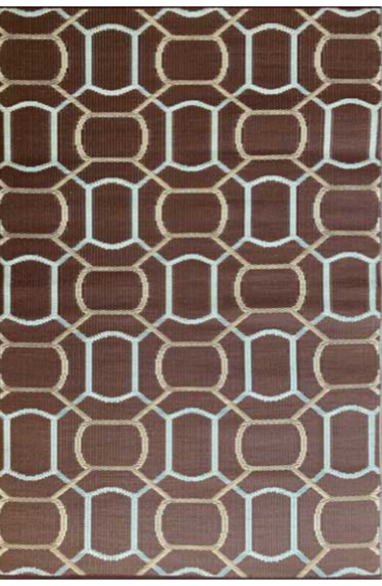 Mad Mats Oblong Brick Rug, Main, color, Brown Sky - 5'X8'
