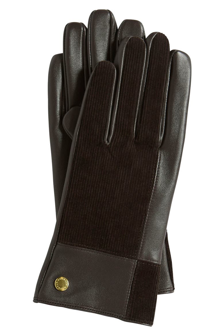 Dunswell Patchwork Leather Gloves, Alternate, color, BROWN