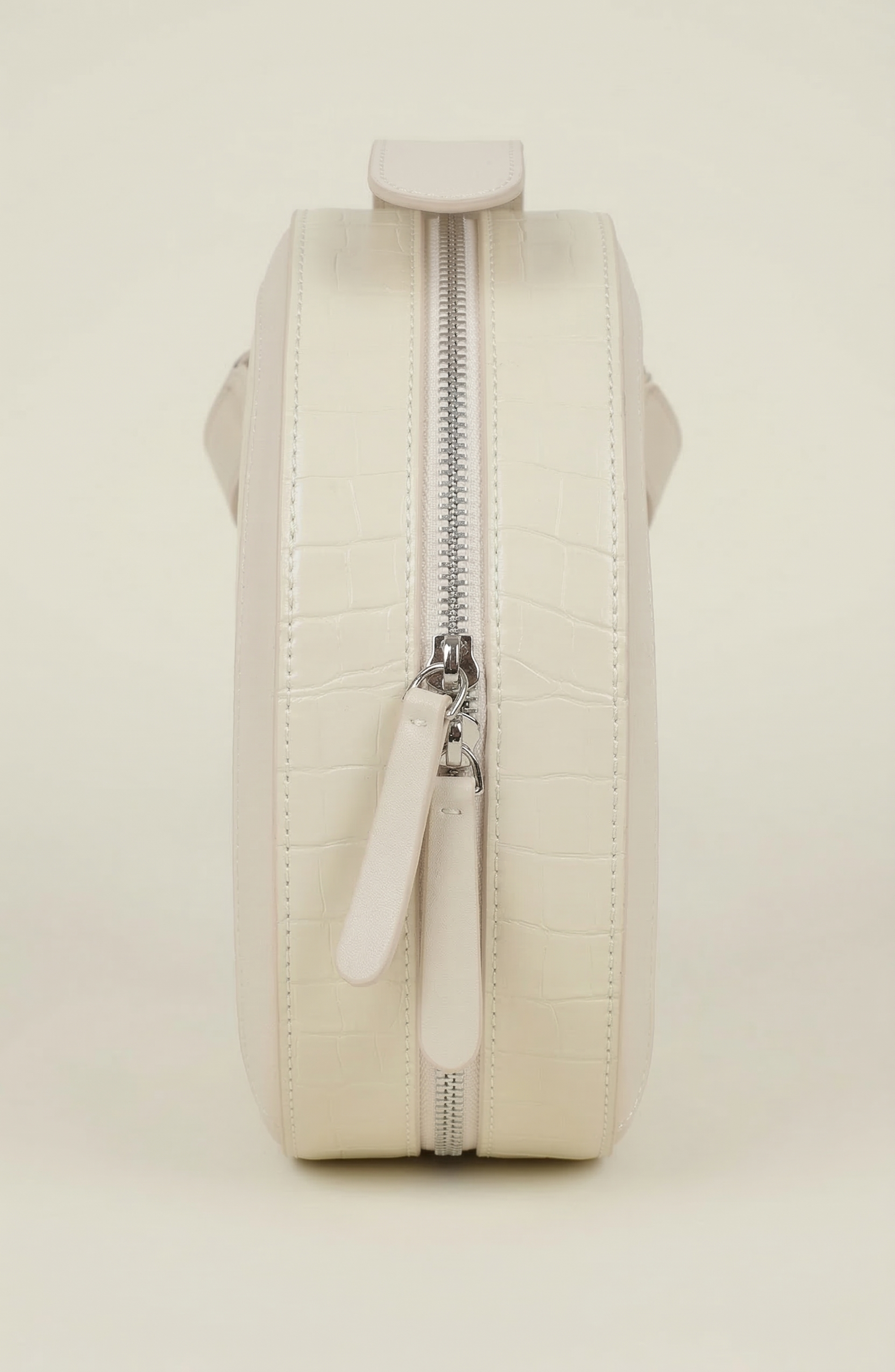 Modenaire Croc Embossed Shoulder Bag, Alternate, color, Cream