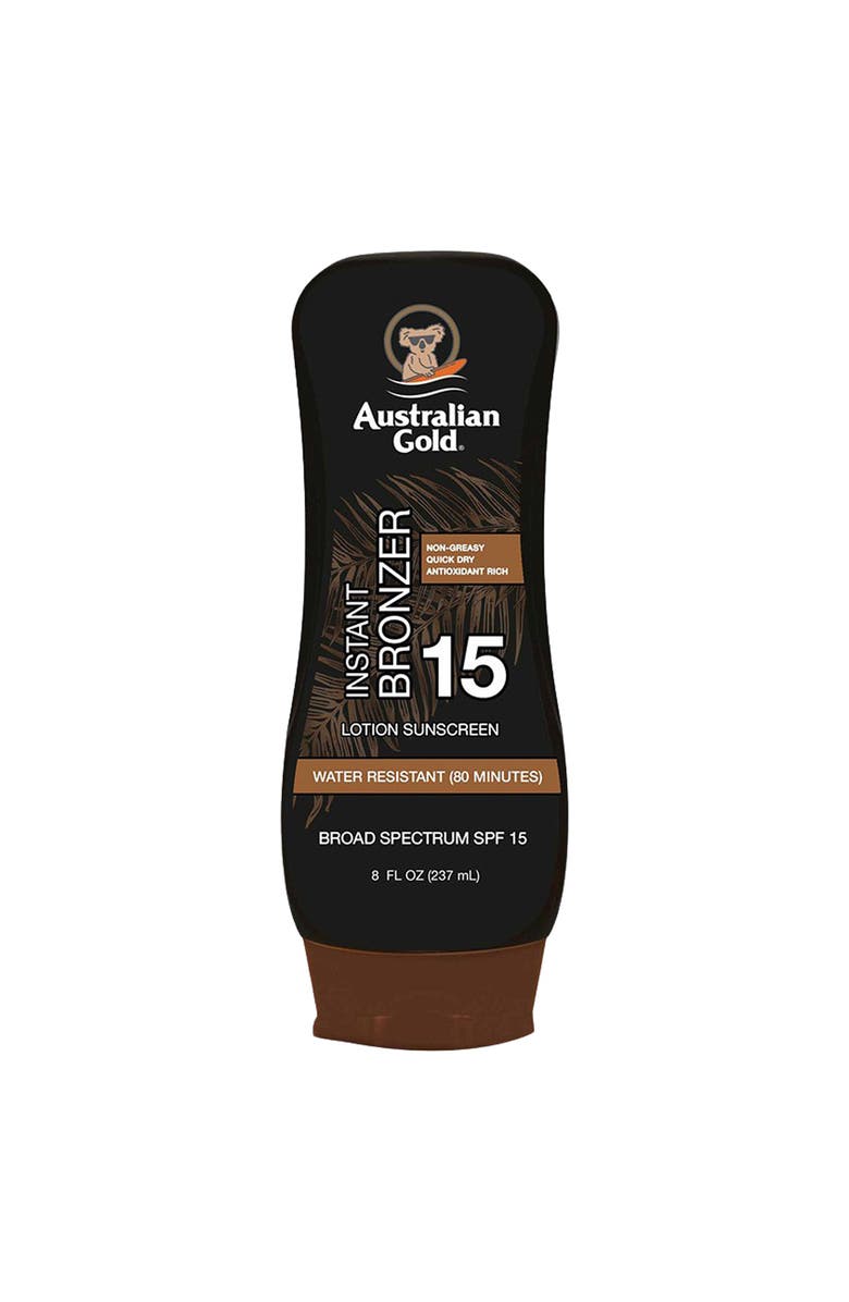Australian Gold SPF 15 Lotion Sunscreen with Instant Bronzer in Various Sizes, Main, color, 