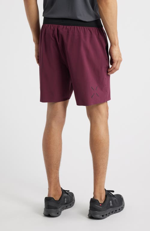 Ten Thousand Interval Lined Training Shorts In Maroon