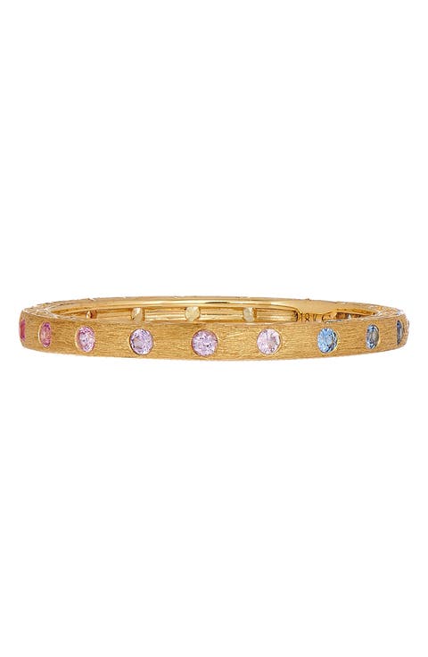 Dunes 18k Gold Rainbow Sapphire Band Ring