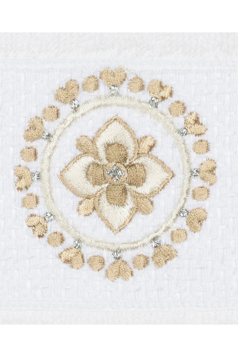 Isabell Embellished Washcloth - Set of 2 - White, Alternate, color, WHITE