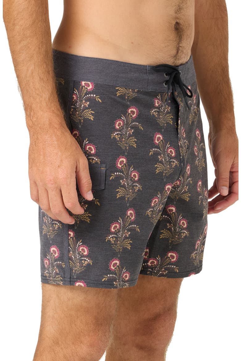 Lineup 18 Board Shorts, Alternate, color, BLACK