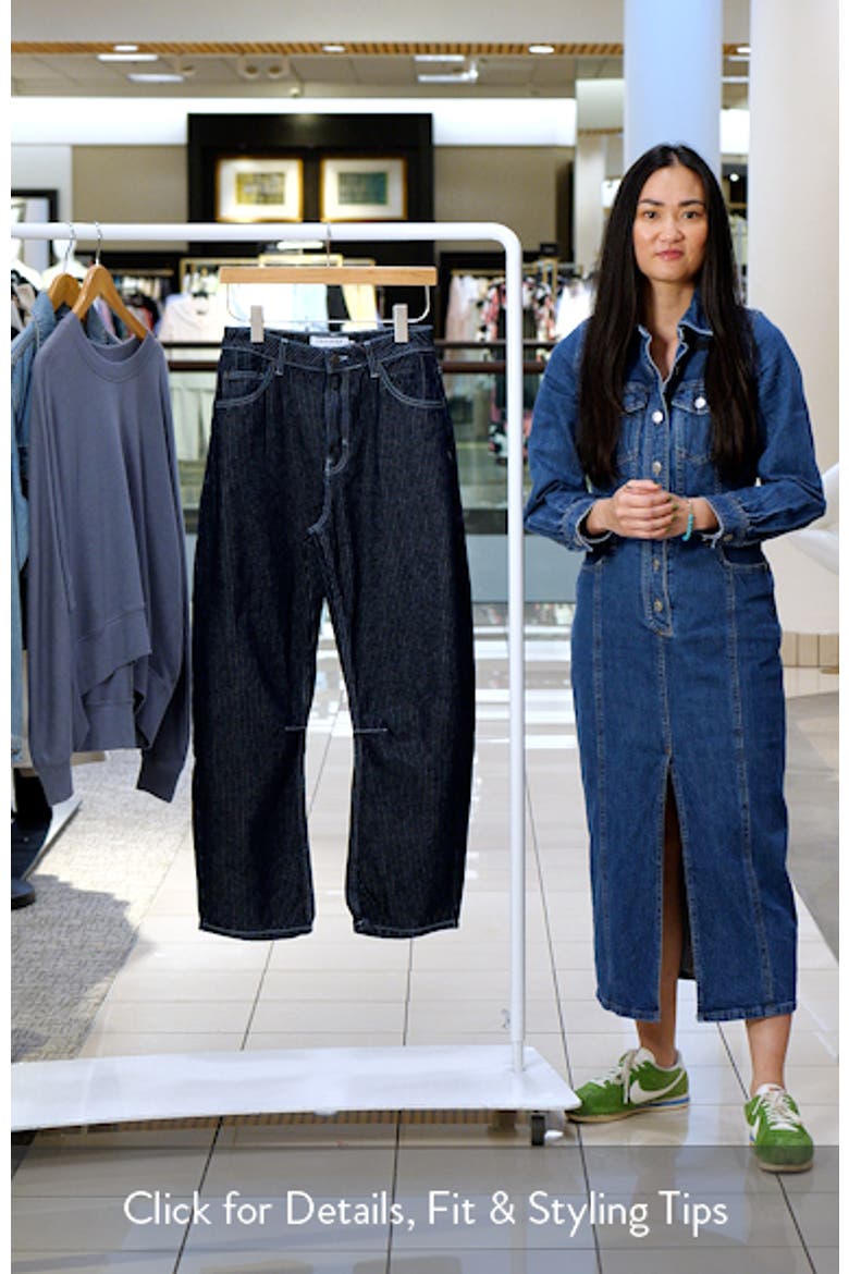 Pinstripe Barrel Leg Jeans video