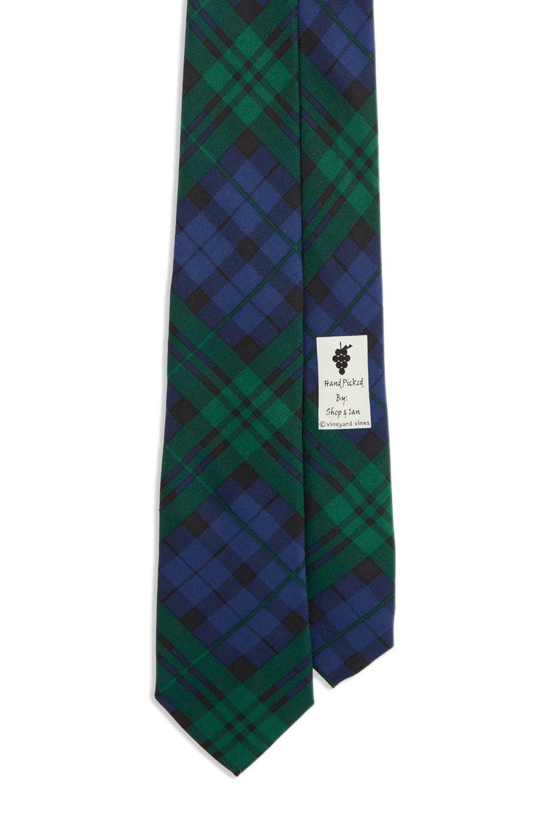 Kids' Noel Silk Tie, Main, color, JET BLACK BLACKWATCH