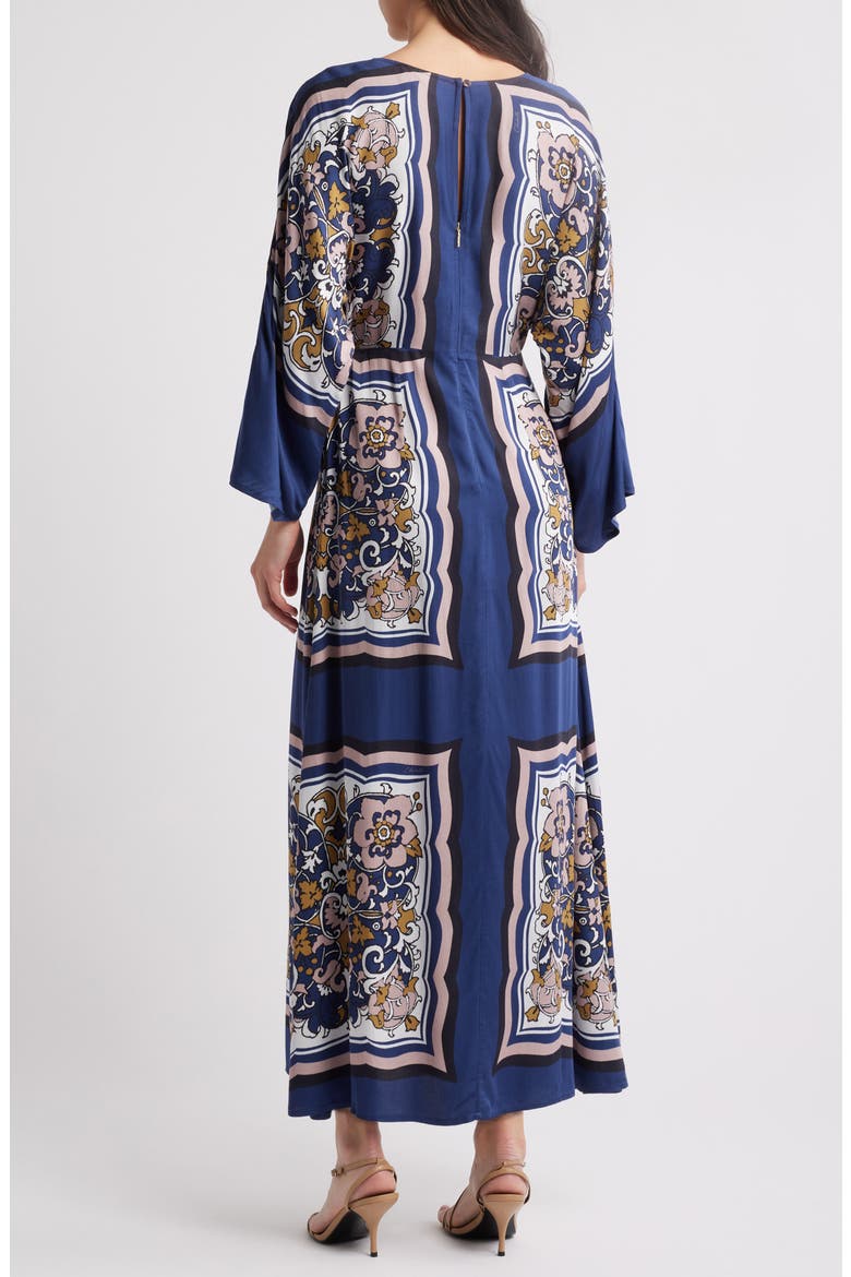 Fawn Long Sleeve Satin Maxi Dress, Alternate, color, FLORAL ANISE