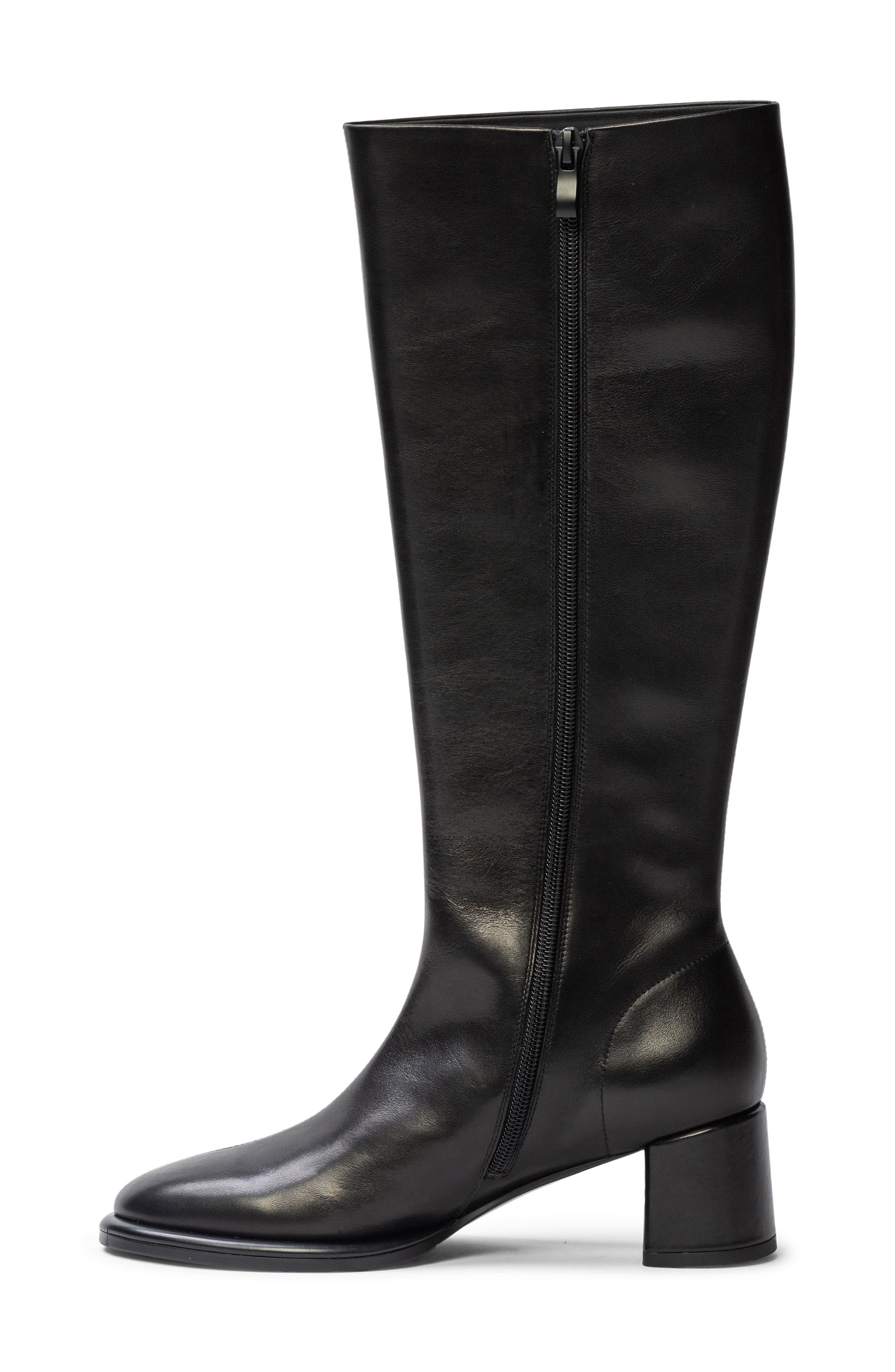 BLACK SUEDE STUDIO Sita Block Heel Boot, Alternate, color, 