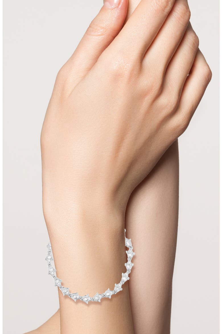 Cubic Zirconia Tennis Bracelet, Alternate, color, SILVER