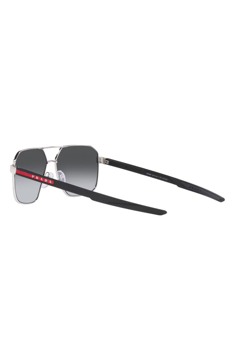 Prada Linea Rossa 60mm Polarized Gradient Irregular Sunglasses, Alternate, color, 