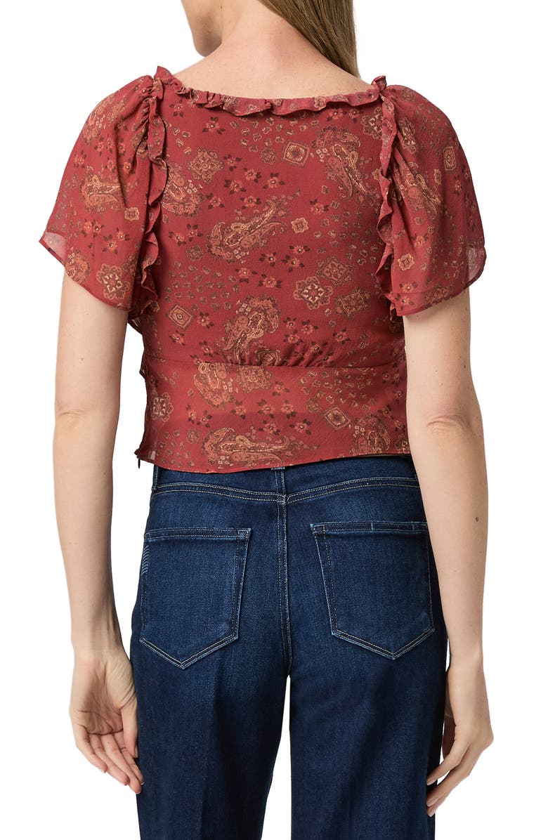 PAIGE Mirasol Ruffle Silk Top, Alternate, color,