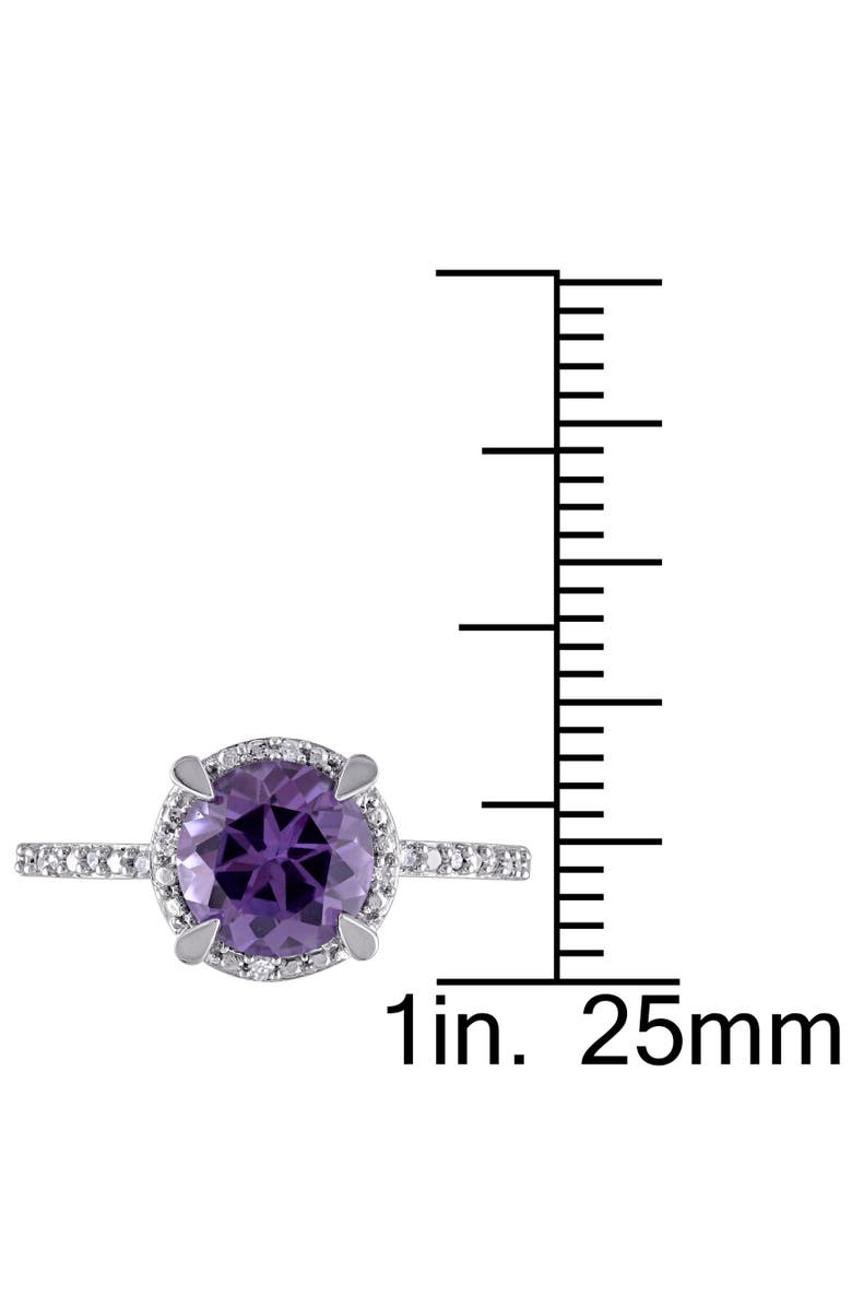 Julianna B. Gemstone & Diamond Halo Ring 10k, Alternate, color, Simulated Alexandrite