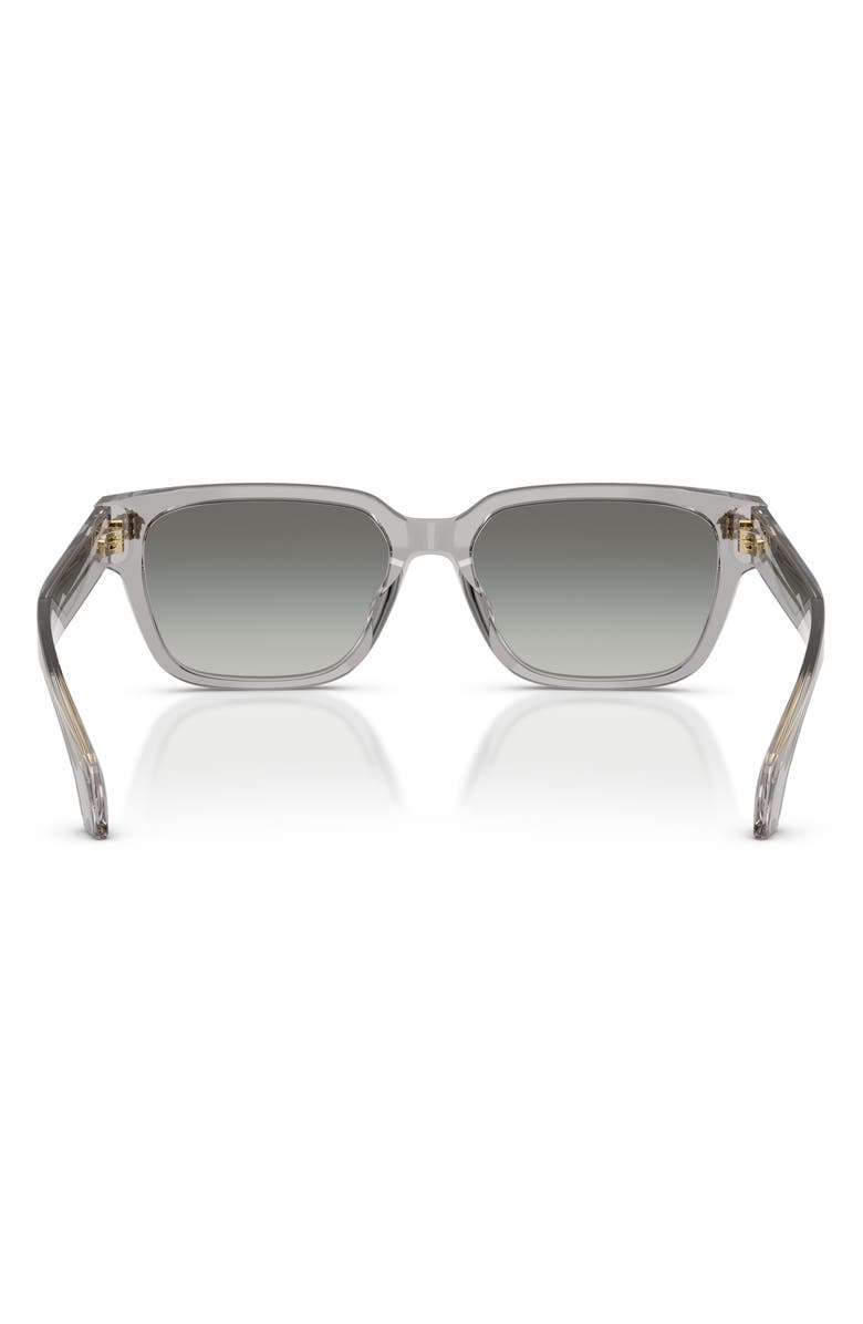Versace 56mm Rectangular Sunglasses, Alternate, color, Transparent Grey / Grey