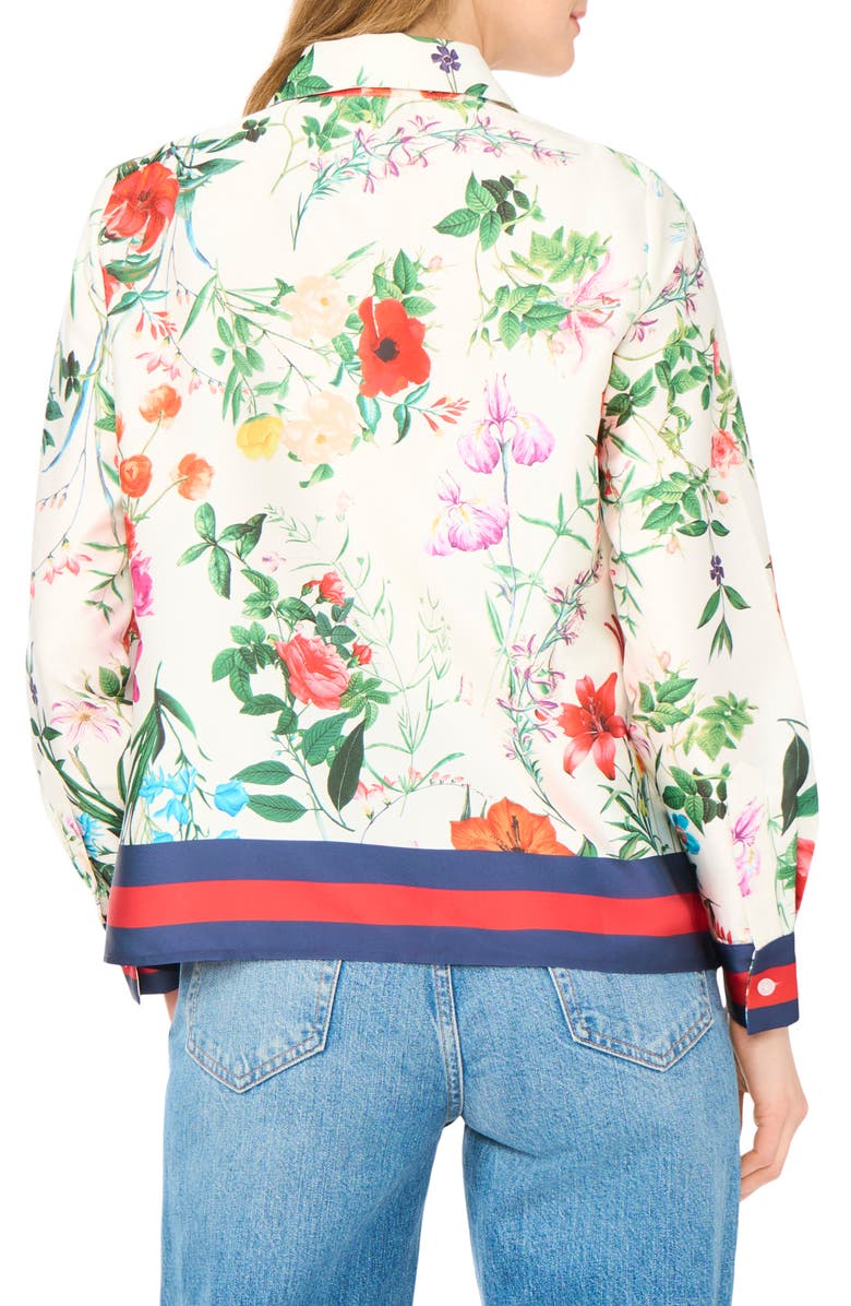 Halogen<sup>®</sup> Lux Satin Button-Up Shirt, Alternate, color, Pink Multi