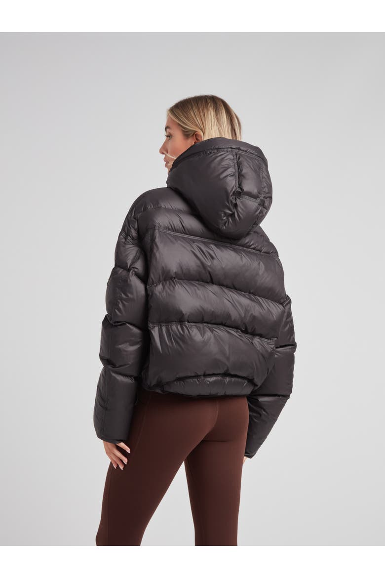 Cloud Boss Hooded Puffer Jacket, Alternate, color, BLACK