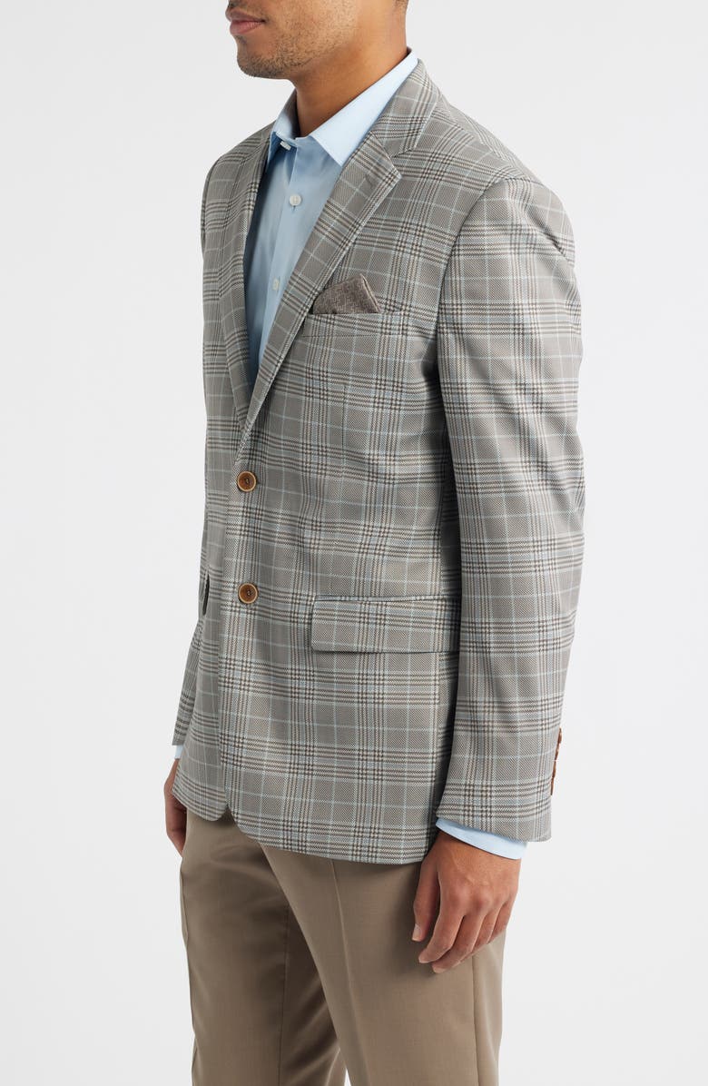 DANIEL HECHTER Tan Glen Check Knit Sport Coat, Alternate, color, Tan