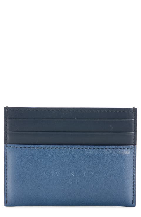 Padded Colorblock Leather Card Case