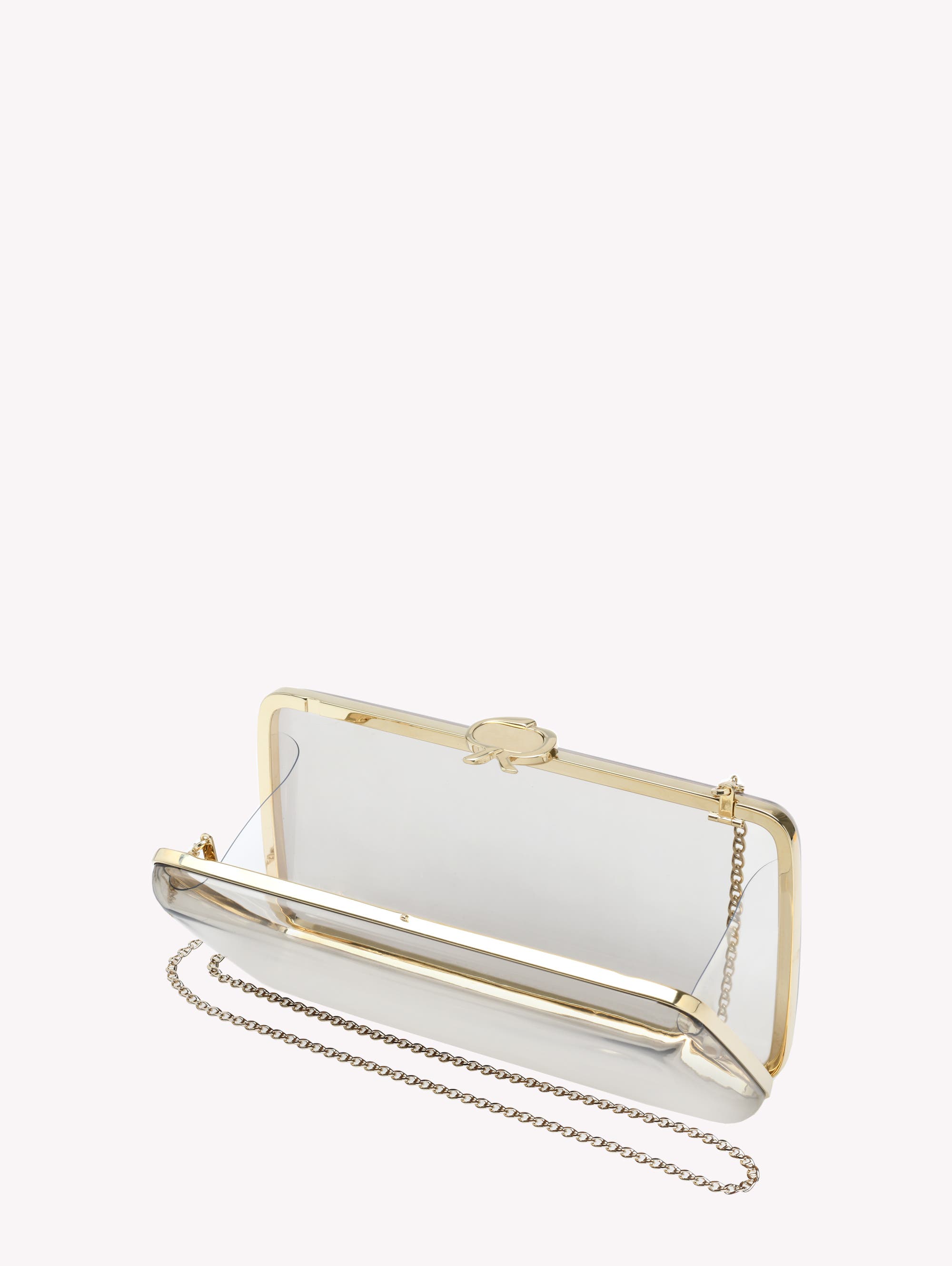 Gianvito Rossi Vetra Clutch, Alternate, color, Fumè Black Plexi