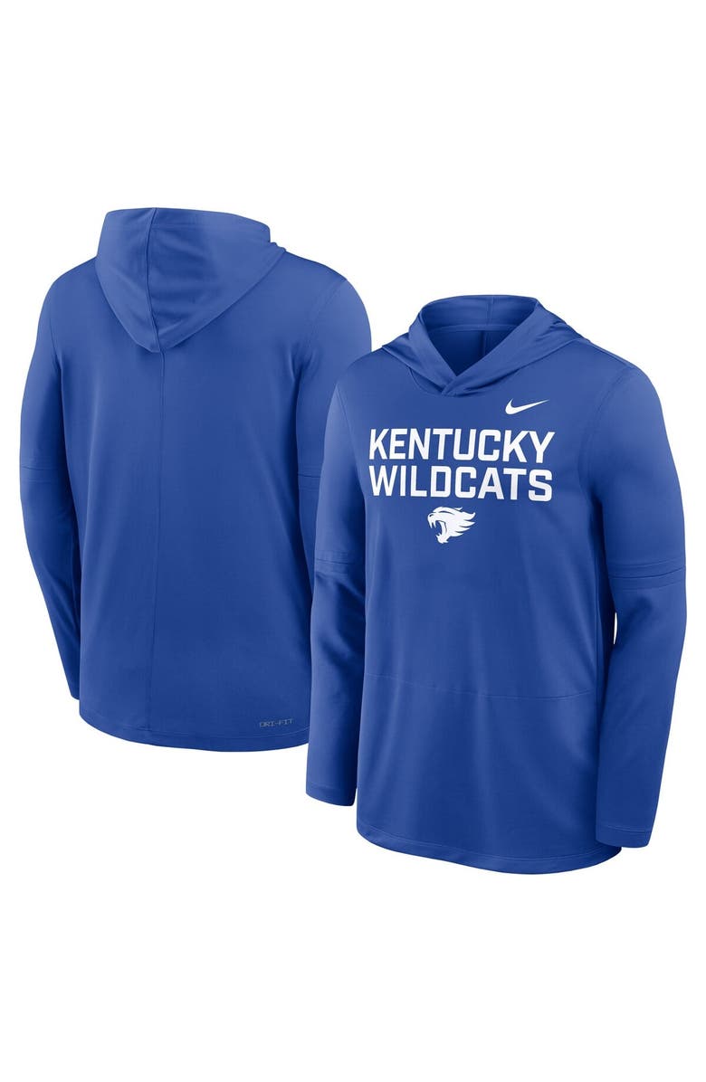 Nike Men's Nike Royal Kentucky Wildcats 2025 Sideline Performance Long Sleeve Hoodie T-Shirt, Alternate, color, Royal