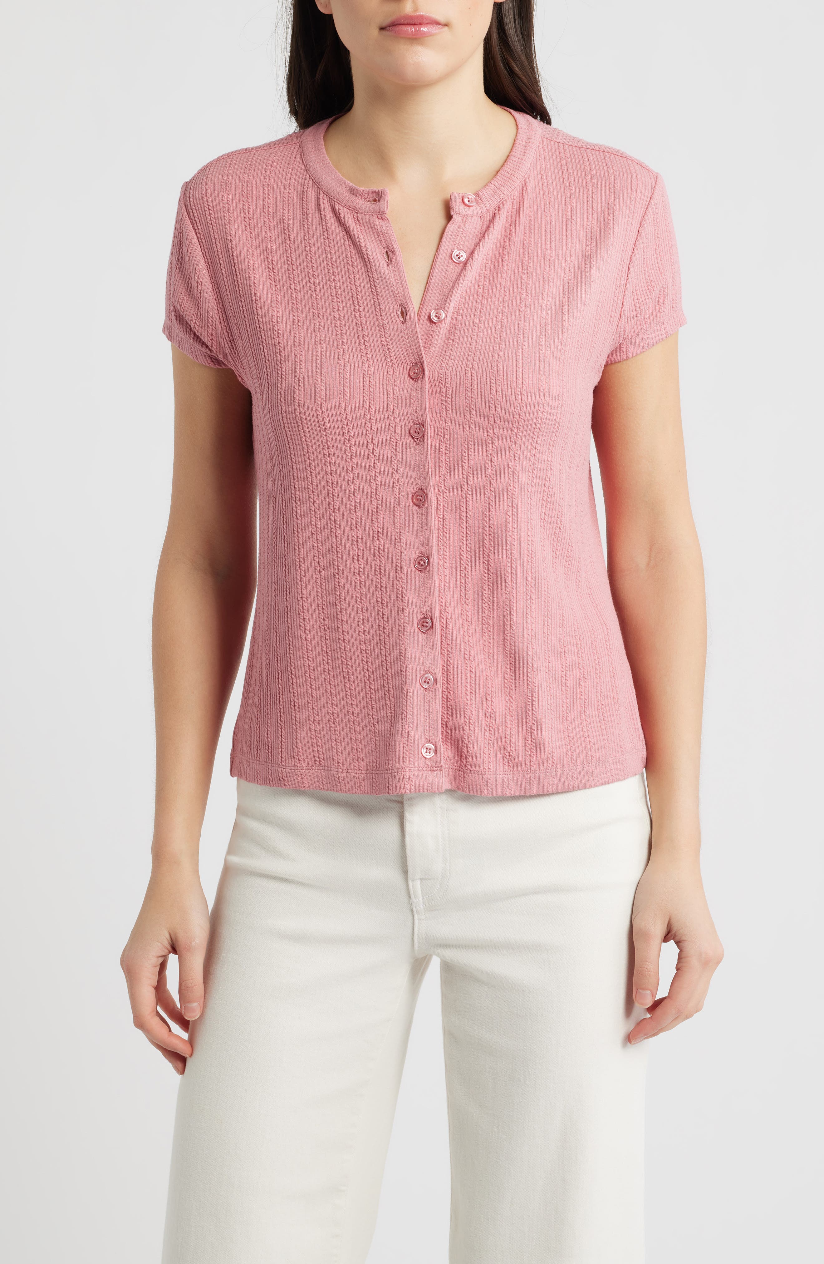 Ribbed Buttoned Shirt