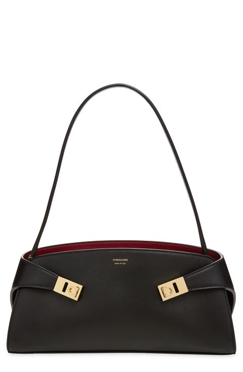 Hug Leather East/West Shoulder Bag