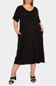 L I V D Olivia Short Sleeve Midi Dress