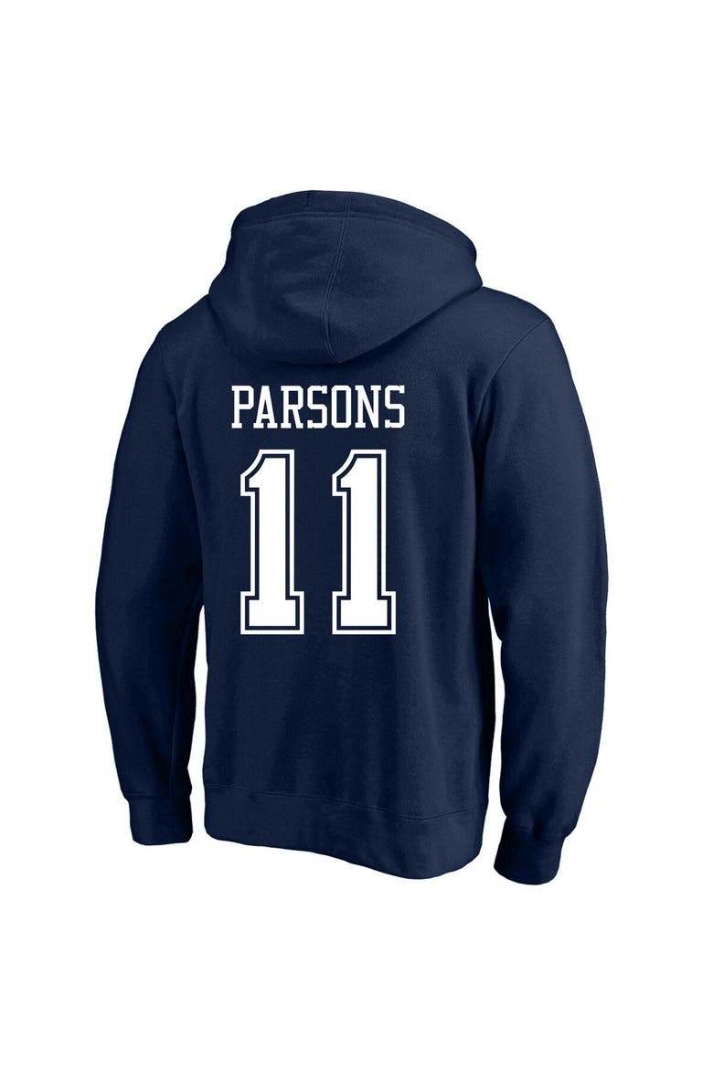 Men's Fanatics Branded Micah Parsons Navy Dallas Cowboys Big & Tall Fleece Name & Number Pullover Hoodie, Alternate, color, Navy