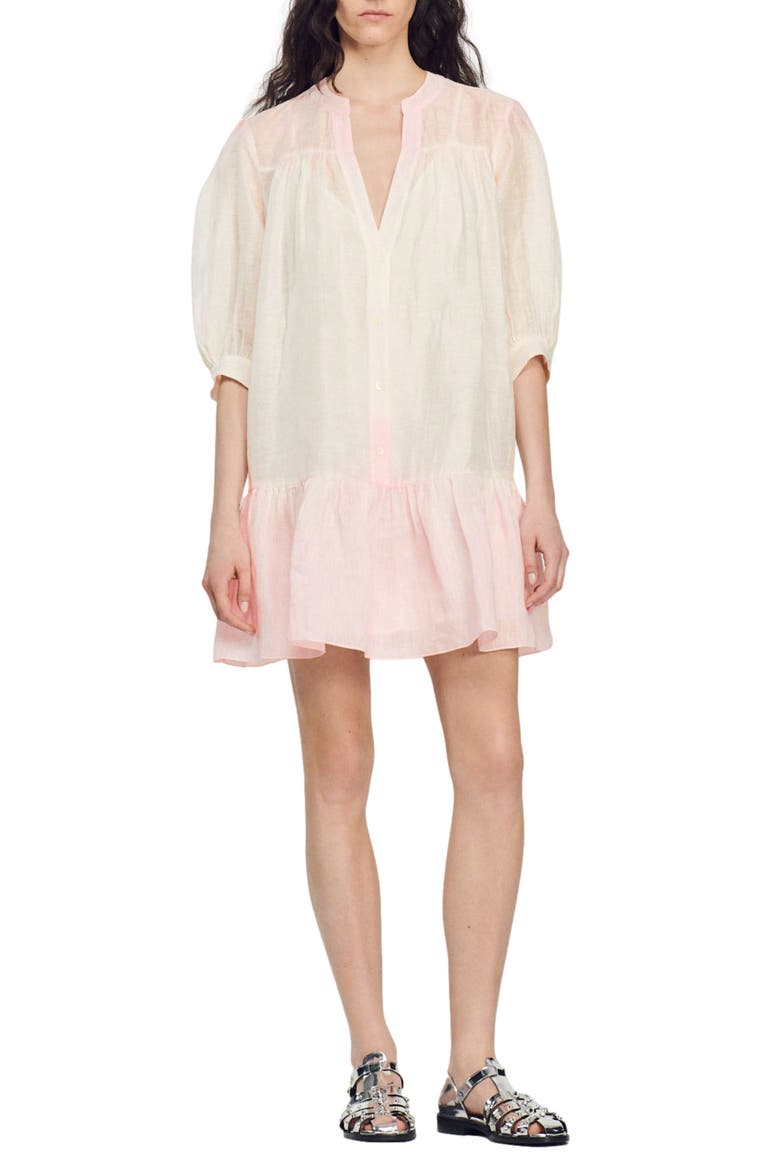Yarely Linen Blend Shift Dress, Main, color, MULTICOLORE