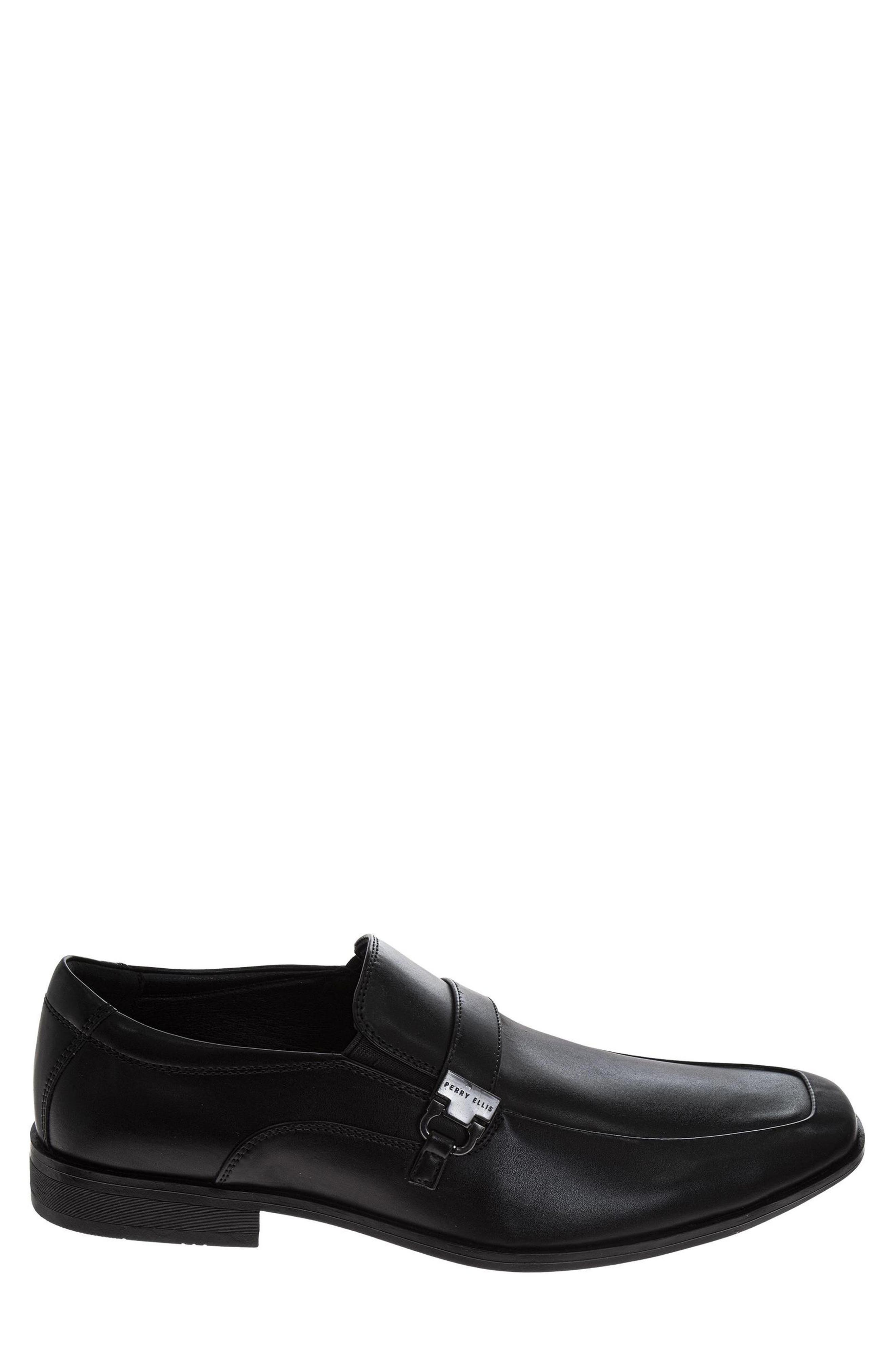 Faux Leather Dress Slip-On, Alternate, color, BLACK