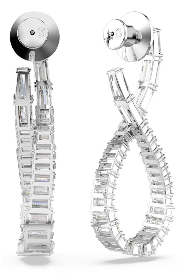 Hyperbola Drop Earrings, Alternate, color, SILVER
