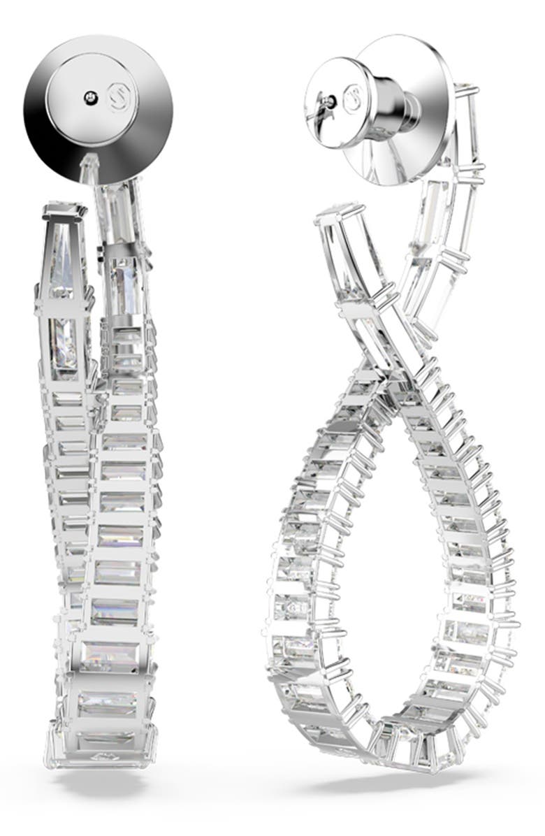 Swarovski Hyperbola Drop Earrings, Alternate, color, Silver